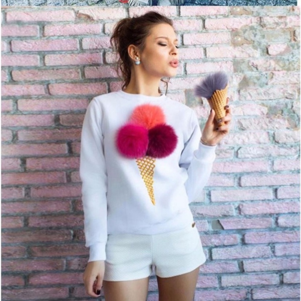 🍦 Pom Pom Ice Cream Sweat shirt